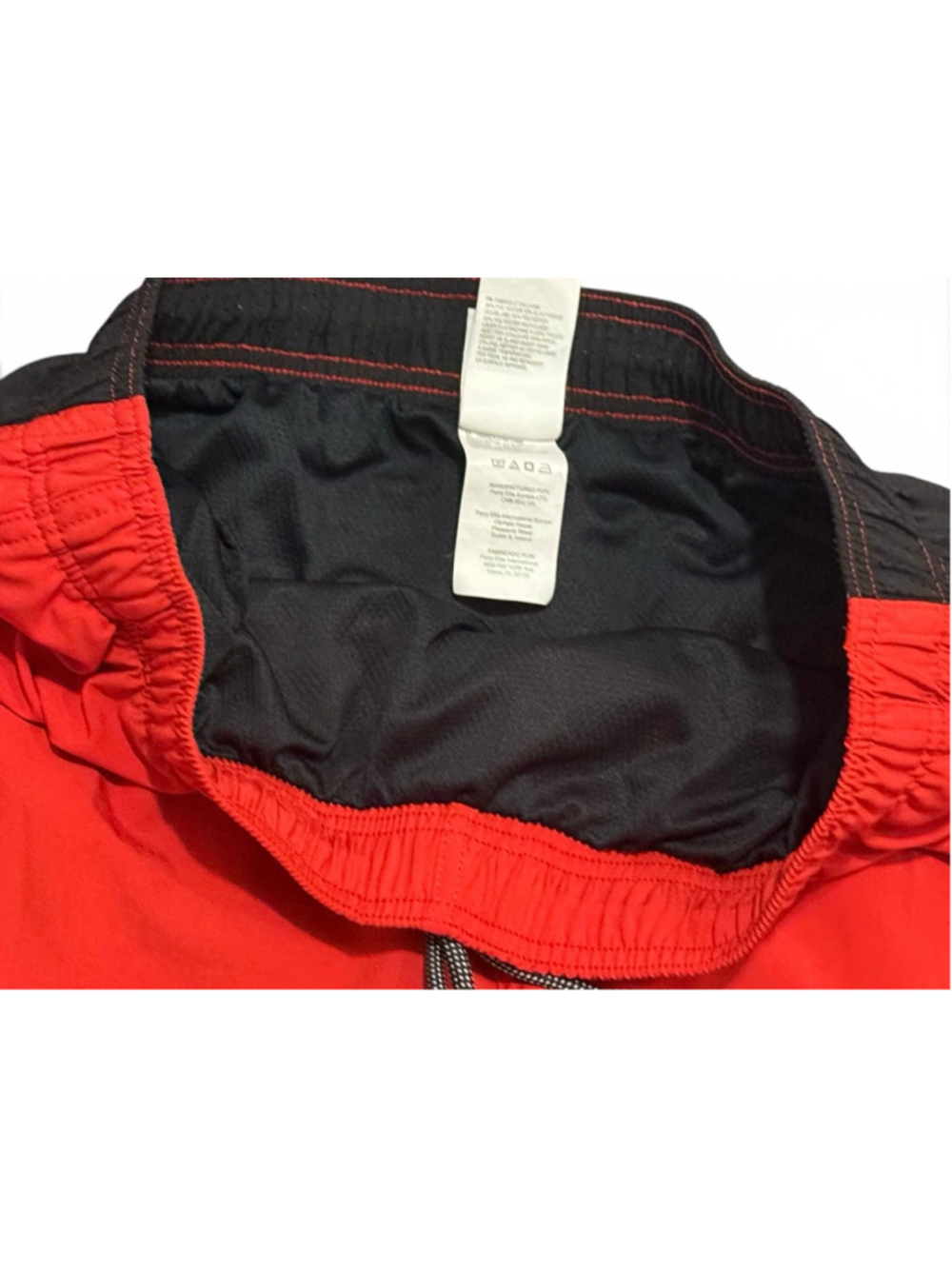 Nike Men’s Red/Black Lined Athletic Swim Trunks Shorts Drawstring Size Large - Picture 4 of 8